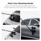 K&F CONCEPT 5-in-1 Suction Cup Car Mount for Camera, Adjustable Vehicle Camera Mount for Action Cameras, Smartphones & DSLR, Quick Release Mount for Hood, Windshield, Door & Side Panel