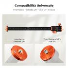 Braccio di estensione orizzontale per treppiede K&F Concept da 41 cm | Colonna centrale in alluminio antitorsione a forma di D, ruotabile a 360° e inclinabile a 180° per fotografia dall'alto, flat lay e macro (carico massimo 5 kg)