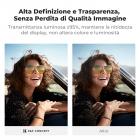 K&F CONCEPT Pellicola protettiva per display compatibile con Insta 360 Luna Ultra, durezza 9H, HD, trasparente, rivestimento oleorepellente, spessore 0,25 mm, su misura con bordi arrotondati