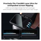 K&F CONCEPT Pellicola protettiva per display compatibile con Insta 360 Luna Ultra, durezza 9H, HD, trasparente, rivestimento oleorepellente, spessore 0,25 mm, su misura con bordi arrotondati
