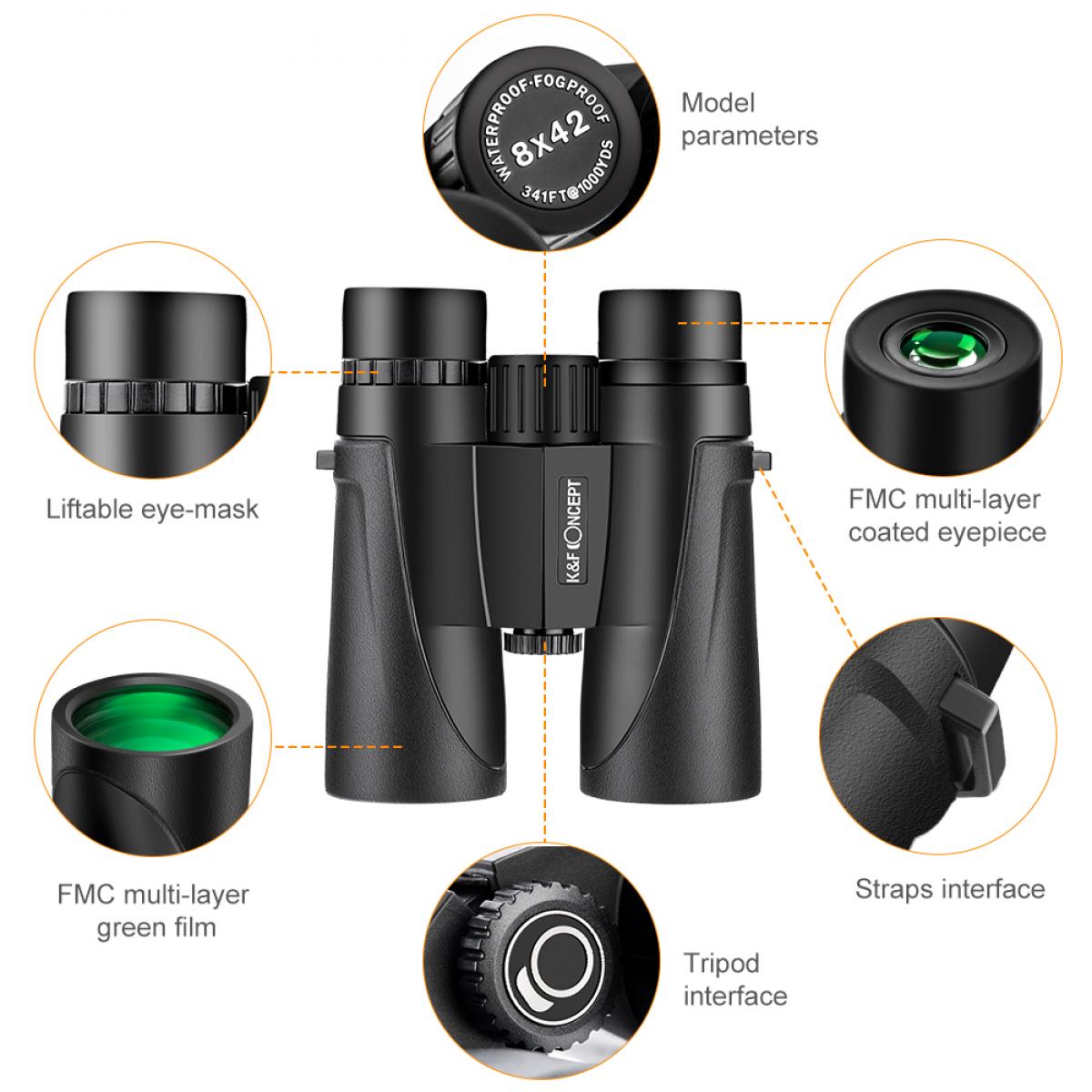 アウトドアウォッチング用8×42双眼鏡