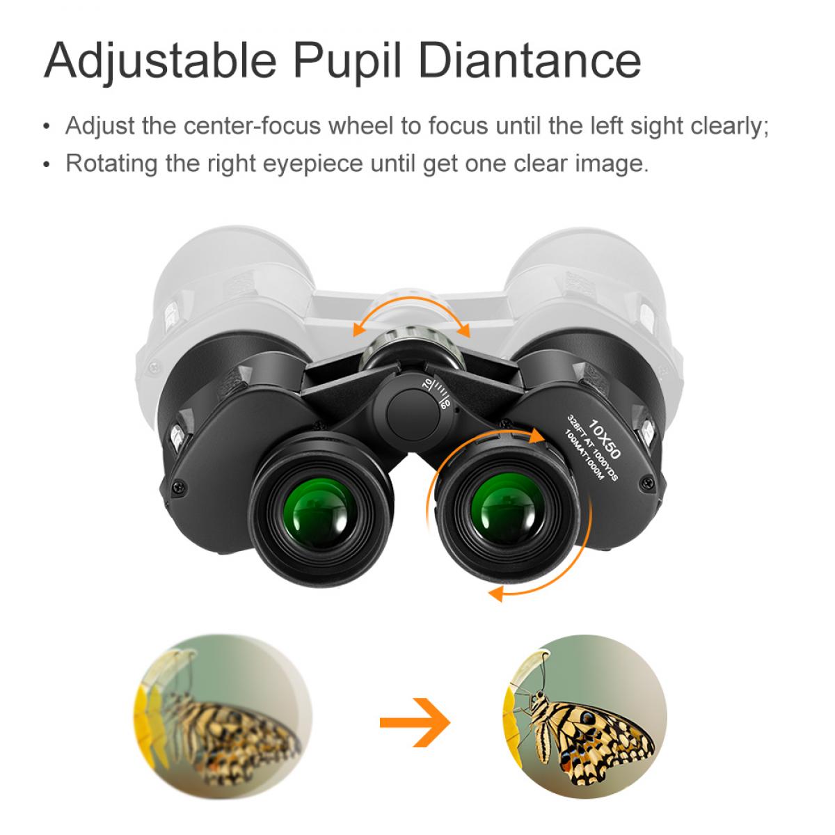 屋外鑑賞のための10×50双眼鏡
