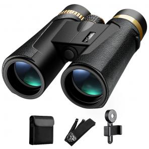 【$29.99 Flash Deal One order per customer】K&F Concept HY1242 12x42 Binoculars with 20mm Large View Eyepiece & BAK4 Clear Light Vision for Bird Watching, Hunting, Sports