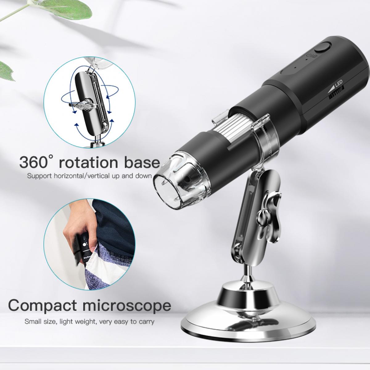 TOMLOV Wireless Digital WiFi Microscope 50X-1000X Portable USB