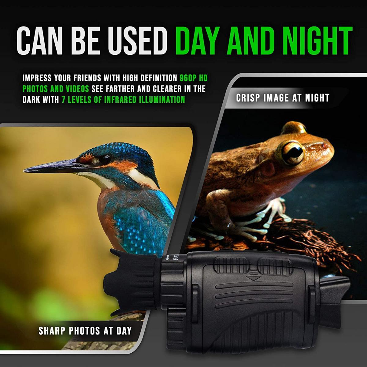 NV3185 Monocular night vision device, portable digital LCD infrared night vision device