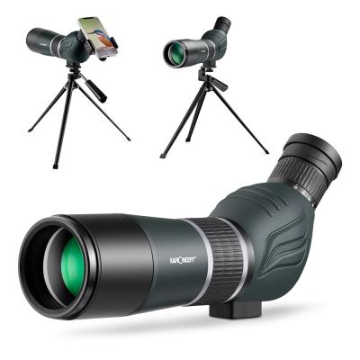 20-60X60 HD Spotting Scope - BAK4 45 Degree,for Hunting, Shooting, Viewing Wildlife Scenery with Mobile Phone Clip, Tripod, Storage bag