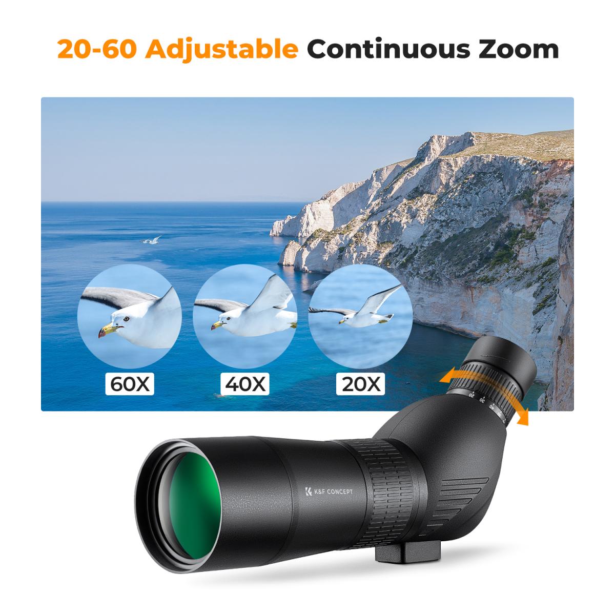 Waterproof Spotting Scope 2060X60 HD Hunting KENTFAITH