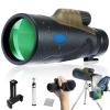 10-30x50 HD High Power Zoom Monocular with Smartphone Adapter and Tripod Low Night Vision
