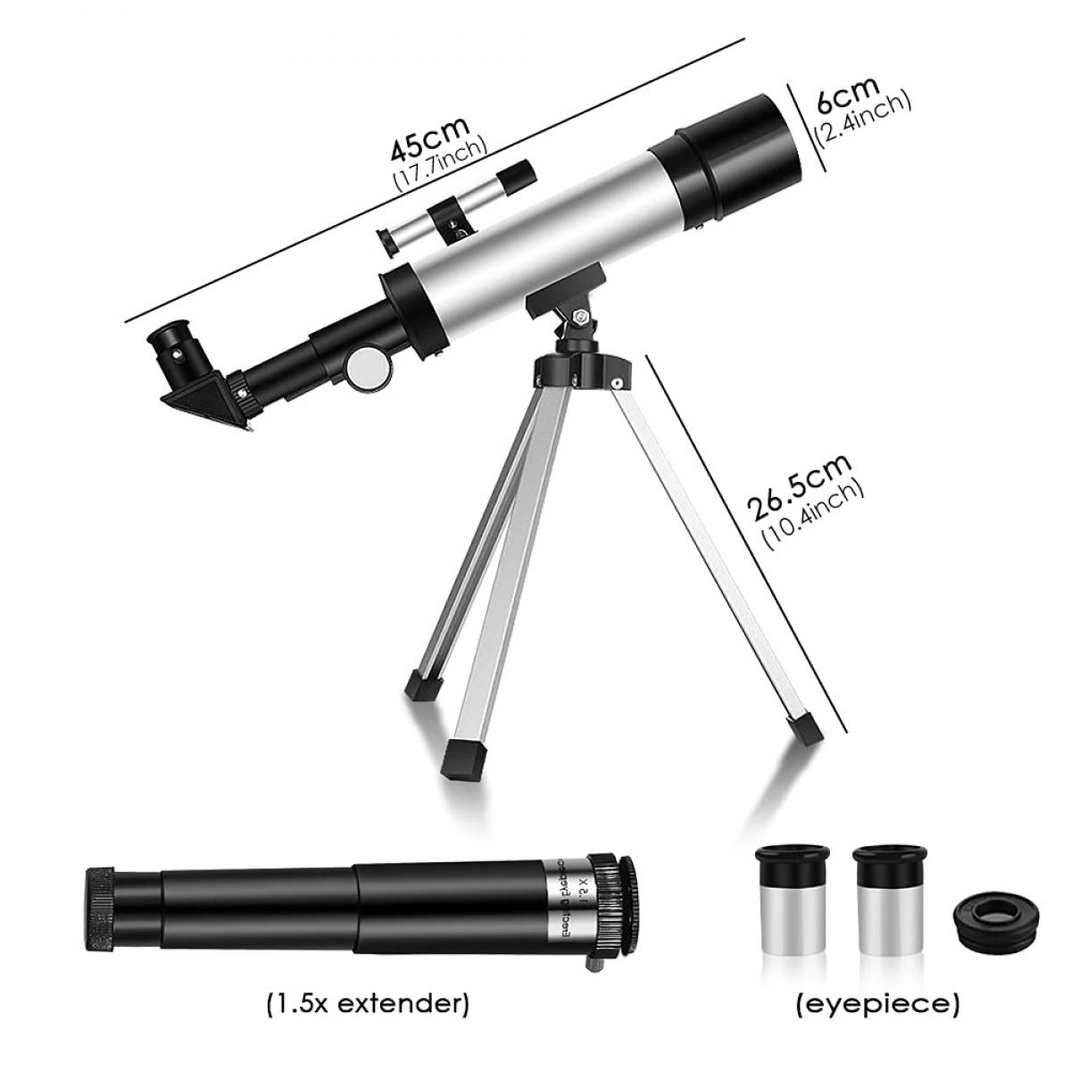 50mm aperture 360mm focal length, astronomical refractor telescope