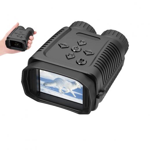 Mini Night Vision Binoculars, 2.4" Display, 7-Speed Infrared Night Vision , 8X Zoom, 1000ft Dark Viewing Distance, Video Recording & Photo Shooting