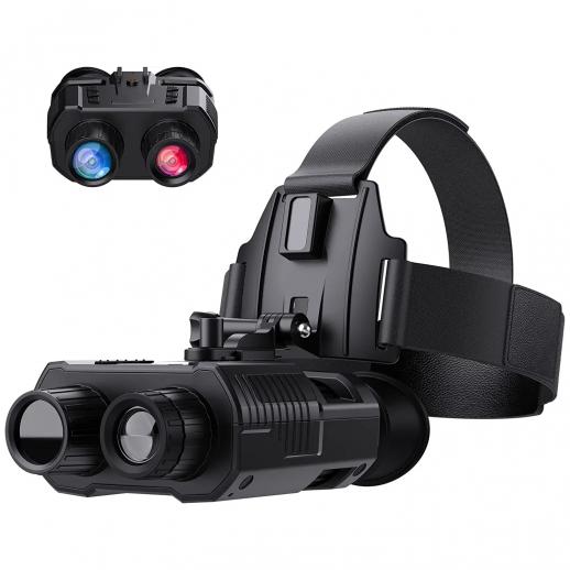 NV8000 大人向けデジタル高解像度赤外線暗視双眼鏡、4 倍デジタルズーム、ハンズフリーヘッドマウントフル HD 双眼鏡、完全な暗闇で 984 フィート / 300 メートルの視距離、100% 暗闇での狩猟、野生動物の監視、および