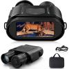 NV2000 Night Vision Binoculars, Digital Infrared Night Vision Goggles with 4" Large Screen, 1080P Image and Video, Viewing Field of View Up to 1640ft/500m in 100% Darkness, for Hunting and Surveillance	