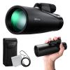 K&F Concept 12x50 Monocular Telescope High Definition BAK-4 Prism IP65 Waterproof, Black