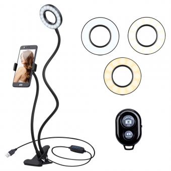K&F Concept 10 inch Selfie Ring Light with Stand Phone Holder for Vlog Camera Video Smartphone 【Ship to the US Only】
