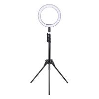 10 inch Ring Light with 58 Inch Stand Flexible Hose Microphone Clip for Vlog Camera Video Smartphone YouTube Self-Portrait Makeup Shooting