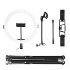 【$59.99 Flash Deal One order per customer】Selfie Ring Light ,11 inch(28 cm) Ring Light with 78.7 inch (200cm) Tripod and Phone Holders, 3 Color Modes, Bluetooth Remote Control Photography Lighting (Only Ship to US)