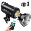 60W Photography Light with Remote Control Dimmable Continuous Lighting with Bowens Mount for Video Recording, Wedding, Outdoor Photography (UK Plug)