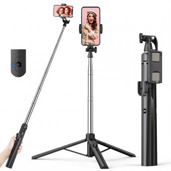 A31 1.55M Floor-standing Mobile Phone Holder with Bluetooth Remote Control