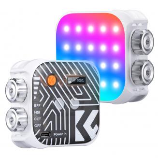 RGB Full Color Oortable Photography Video Fill Light 360° 2500K - 9900K CRI 96+ Built-in 2000mAh Battery 21 Lighting Effects White