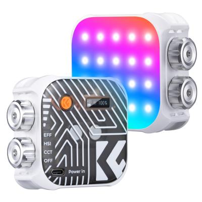 RGB フルカラー Ortable 写真ビデオ補助光 360° 2500K - 9900K CRI 96+ 内蔵 2000mAh バッテリー 21 照明効果 ホワイト