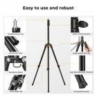 K&F CONCEPT 2.0m Aluminum Foldable Light Stand with 1/4" Screw & Bag – for Ring Lights, Softboxes, etc.