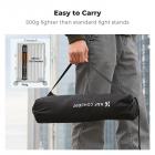 K&F CONCEPT 6.6ft/2.0m Carbon Fiber Light Stand: Portable Reverse-Folding Stand with Detachable Center Column, Phone Clip & Carry Bag for Video Lights, Softboxes & Ring Lights