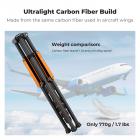 K&F CONCEPT 6.6ft/2.0m Carbon Fiber Light Stand: Portable Reverse-Folding Stand with Detachable Center Column, Phone Clip & Carry Bag for Video Lights, Softboxes & Ring Lights