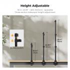 K&F CONCEPT 37–90cm C-Clamp Desktop Stand (2-Pack) with Ball Head, Light Stand Adapter, and Phone Holder, Compatible with Cameras, LED Lights, Smartphones, Ideal for Video Recording, Live Streaming