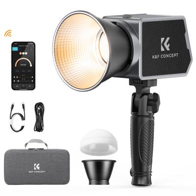 K&F Concept PL-60B 60W COB Photography light with Built-in 4500mAh Battery, supports Type-C PD Fast Charging, 12 Light Effects,  Video Light for Shooting on The Move with Handle and Storage Bag