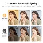 K&F CONCEPT RGB Video Light: 5000mAh Portable Camera Light, 360° Full Color LED Panel (2700-7500K, CRI 95+) for YouTube & Vlogging