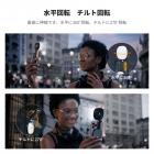 K&F CONCEPT マグネット式スマートフォン用LEDライト：折りたたみ式セルフィーライト、メイクアップミラー付き、3000K～6500K調光可能、iPhone、ビデオ通話、メイクアップ用Vlog補助ライト（ブラック）