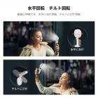 K&F CONCEPT マグネット式スマートフォン用LEDライト：折りたたみ式セルフィーライト、メイクアップミラー付き、3000K～6500K調光可能、iPhone、ビデオ通話、メイクアップ用Vlog補助ライト（ホワイト）