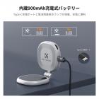 K&F CONCEPT マグネット式スマートフォン用LEDライト：折りたたみ式セルフィーライト、メイクアップミラー付き、3000K～6500K調光可能、iPhone、ビデオ通話、メイクアップ用Vlog補助ライト（ホワイト）