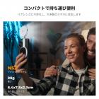 K&F CONCEPT マグネット式スマートフォン用LEDライト：折りたたみ式セルフィーライト、メイクアップミラー付き、3000K～6500K調光可能、iPhone、ビデオ通話、メイクアップ用Vlog補助ライト（ホワイト）
