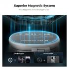 K&F CONCEPT Magnetic Phone LED Light: Foldable Selfie Light with Makeup Mirror, 3000K-6500K Dimmable Vlog Fill Light for iPhone, Video Calls & Makeup (White)