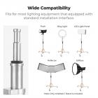 K&F CONCEPT 10ft/3.05m Stainless Steel Heavy Duty Light Stand: C-Stand with Universal Casters, Sandbag & Adjustable Legs for Softboxes, Strobes & Photography Lighting