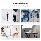 K&F CONCEPT 10ft/3.05m Stainless Steel Heavy Duty Light Stand: C-Stand with Universal Casters, Sandbag & Adjustable Legs for Softboxes, Strobes & Photography Lighting