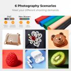 K&F CONCEPT 50x50cm Photo Studio Light Box, 40W LED Light Box Photography Tent, CRI 97+ Dimmable 3000K–5600K, Portable Foldable Photo Box with 6 Backdrops for Product Photography/Shoes/Laptop/Camera