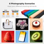 K&F CONCEPT 60x60cm Photo Studio Light Box, 40W Dual LED Photography Tent with CRI 97+, 5600K Dimmable Lighting, 6 Backdrops, Fully Enclosed Portable Light Box for Product Photography/Plants/Shoes