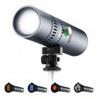 K&F CONCEPT SP25C 25W RGB Photography Flashlight with 20 Gobos & 4 Colors, 9000mAh Portable Zoomable Video Spotlight, 4000 Lux Studio Light for Portrait, Video Recording & Content Creation, Gray
