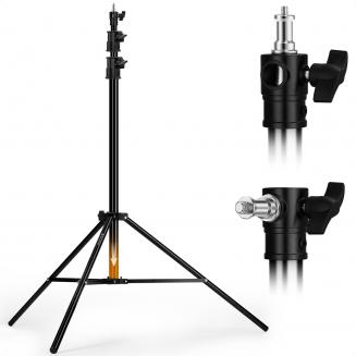 K&F CONCEPT 9.2ft/2.8m Heavy Duty Light Stand, Air Cushioned Metal Photography Stand with 1/4" to 3/8" Adapter, Carrying Bag & Sandbag