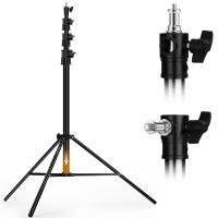 K&F CONCEPT 13ft/4m Heavy Duty Light Stand, Air Cushioned Metal Photography Stand with 1/4" to 3/8" Adapter, Carrying Bag & Sandbag