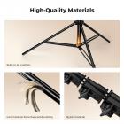K&F CONCEPT 13ft/4m Heavy Duty Light Stand, Air Cushioned Metal Photography Stand with 1/4" to 3/8" Adapter, Carrying Bag & Sandbag