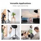 K&F CONCEPT 13ft/4m Heavy Duty Light Stand, Air Cushioned Metal Photography Stand with 1/4" to 3/8" Adapter, Carrying Bag & Sandbag