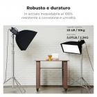 K&F CONCEPT Stativo per luci in acciaio inox da 2,8 m (9,2 piedi), resistente, confezione da 2 | Treppiede fotografico con molle ammortizzate e vite da 1/4" a 3/8" per studio, flash, luci video a LED, softbox, ring light TL16