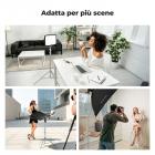K&F CONCEPT Stativo per luci in acciaio inox da 2,8 m (9,2 piedi), resistente, confezione da 2 | Treppiede fotografico con molle ammortizzate e vite da 1/4" a 3/8" per studio, flash, luci video a LED, softbox, ring light TL16