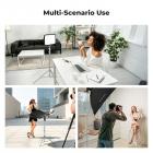 K&F CONCEPT Stainless Steel Light Stand 9.2ft/2.8m Heavy Duty, 2-Pack | Spring Cushioned Photography Tripod with 1/4" to 3/8" Screw for Studio, Strobe, LED Video Light, Softbox, Ring Light TL16