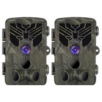 2PCS HC-810A 2.7K 24MP HD Trail Camera Hunting Camera Scouting Trail Camera Wildview