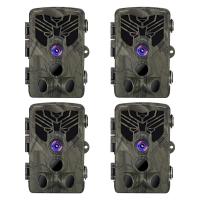 2.7K 24MP HD Trail Camera Hunting Camera PIR Motion Night Vision Camera - 4pcs