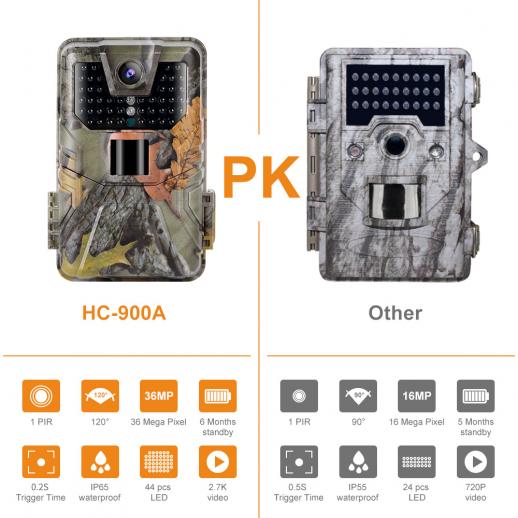 HC900A Wildlife Hunting Cameras 1080P Trigger Infrared Night Vision Trail Cam gu 